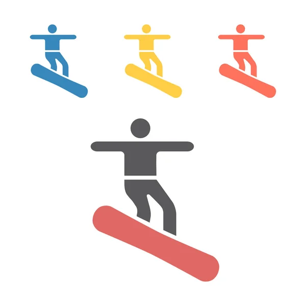 Icône Snowboarder Signes Vectoriels Pour Les Graphiques Web — Image vectorielle
