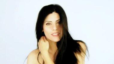 uzun saç hareketli kadın