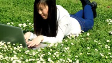 PC ile çalışan kadın