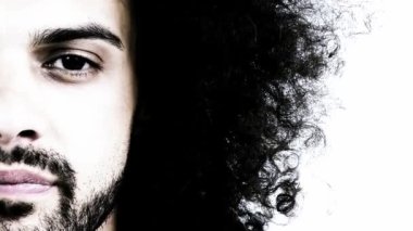 Afro man yakın çekim