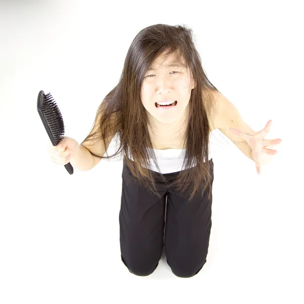 Really bad messy hair day — Stock Photo, Image