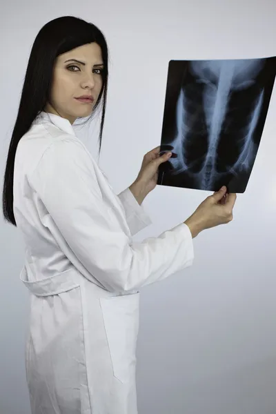 Dramatic moment of doctor showing cancer — Stock Photo, Image