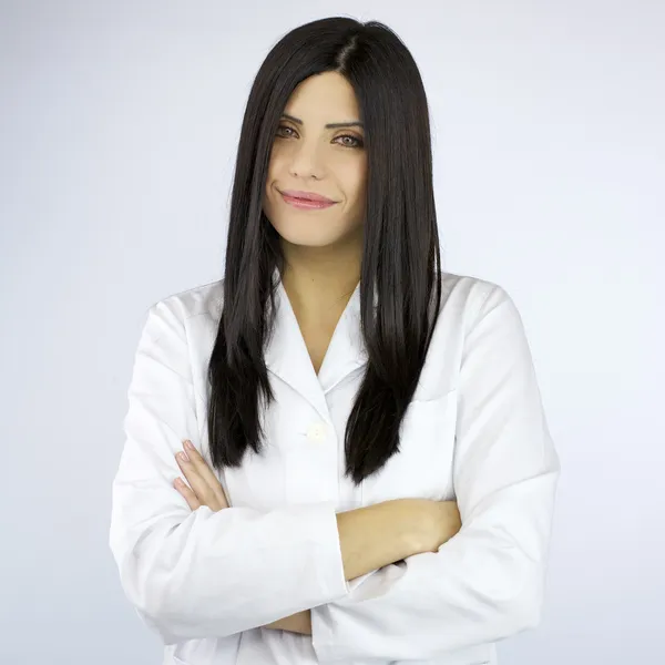 Gorgeous lady doctor smiling happy — Stock Photo, Image