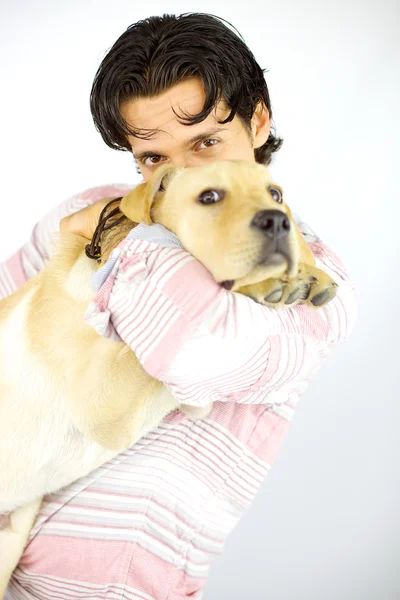 Loving my dog very much — Stock Photo, Image