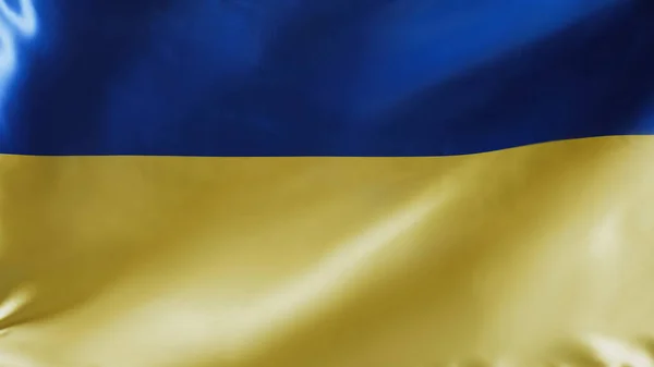 Top view of national ukrainian flag with blue and yellow colors, stop war concept — Foto stock