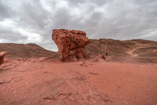 Uitzicht Rode Woestijn Rotsen Timna Natuurpark Negev Eilat Israël — Stockfoto