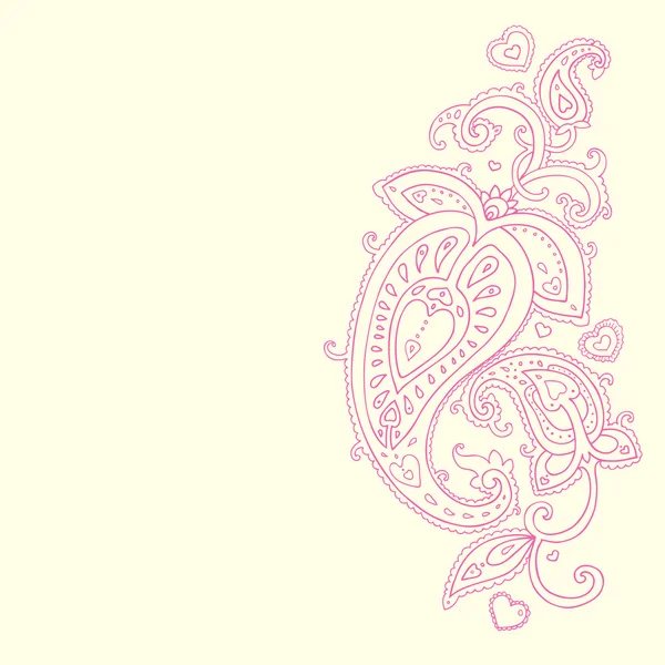 Ornamento Paisley dibujado a mano . — Vector de stock