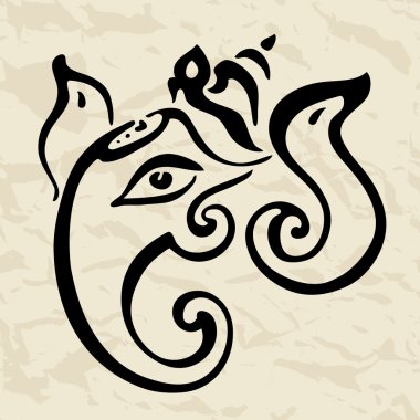 Ganesha el çizilen illüstrasyon.