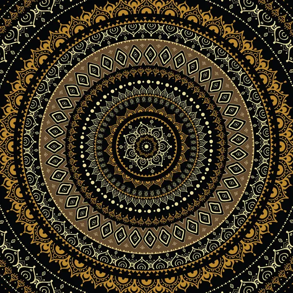 Mandala. Hint dekoratif desen. — Stok Vektör