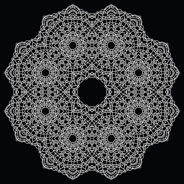 Mandala en dentelle au crochet . — Image vectorielle