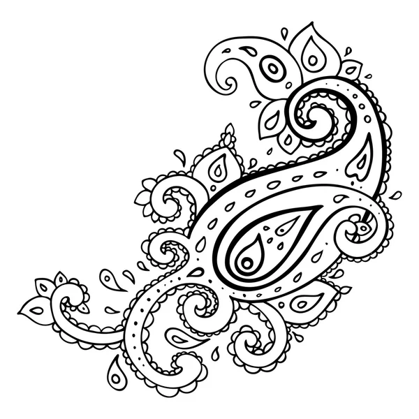 Paisley. Ornamento etnico . — Vettoriale Stock