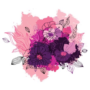 Dekoratif çiçek arka plan.