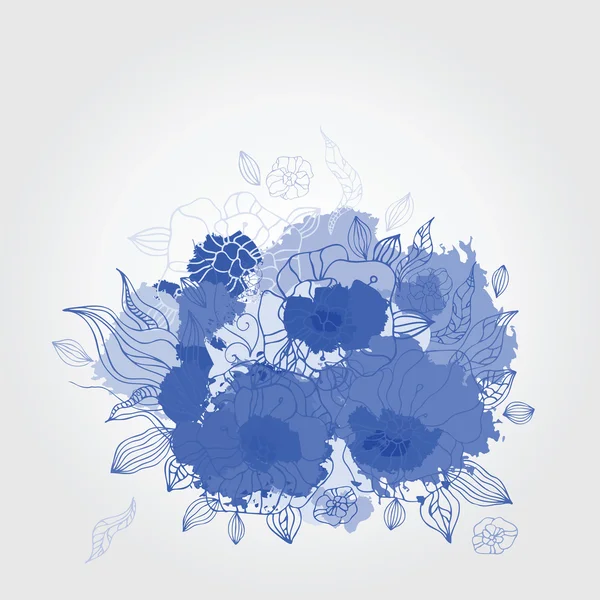 Fondo floral decorativo . — Vector de stock