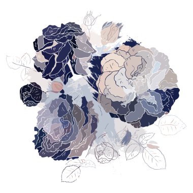 Dekoratif çiçek arka plan.