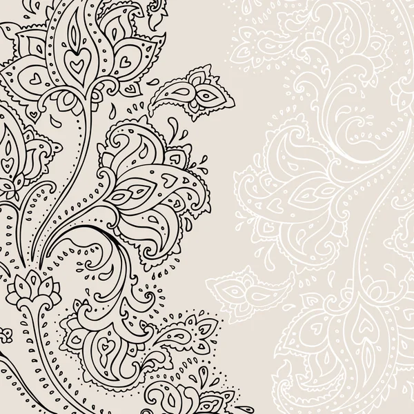 Decorazione Paisley disegnata a mano . — Vettoriale Stock