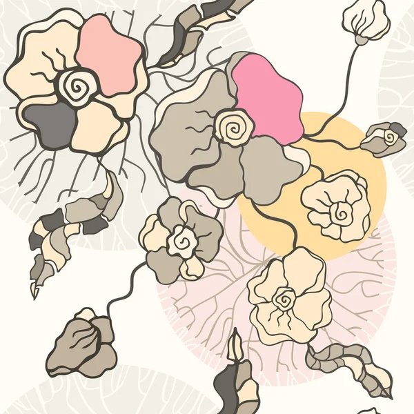 Fondo Flores abstractas. Patrón sin costura — Archivo Imágenes Vectoriales
