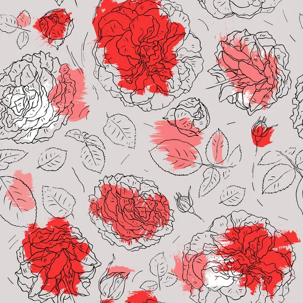 Flowers background. Seamless pattern — Stock Vector