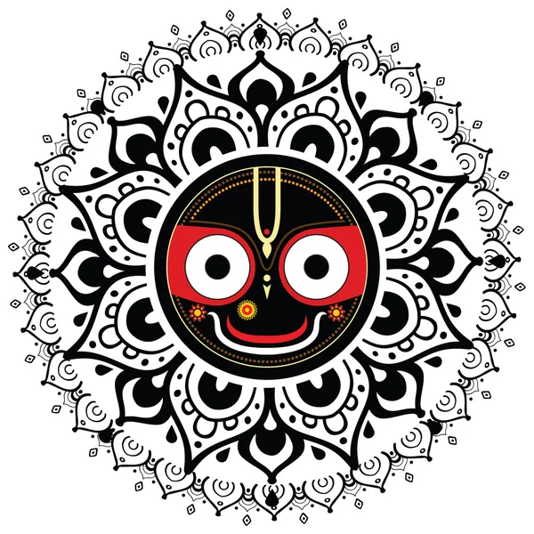 Jagannath. Indischer Gott des Universums. — Stockvektor