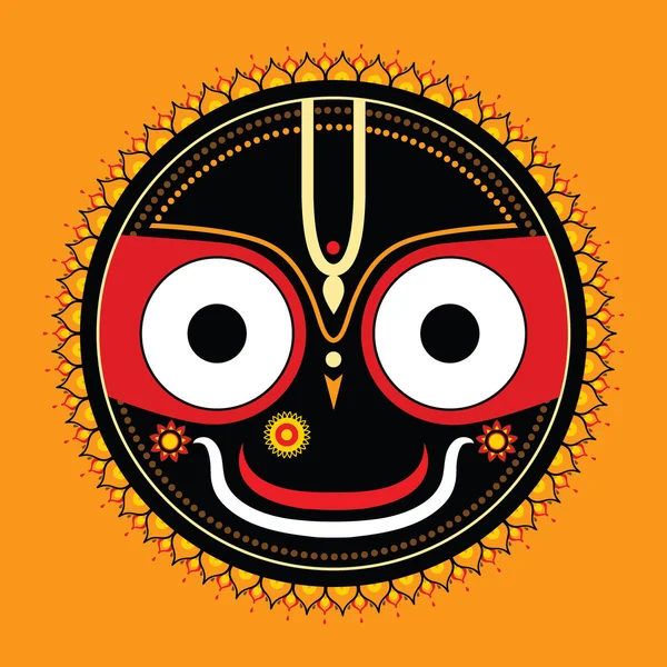 Jagannath. Indian God of the Universe. — Stock Vector