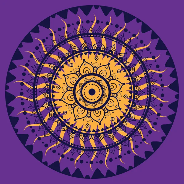 Mandala. Indisches Dekormuster. — Stockvektor
