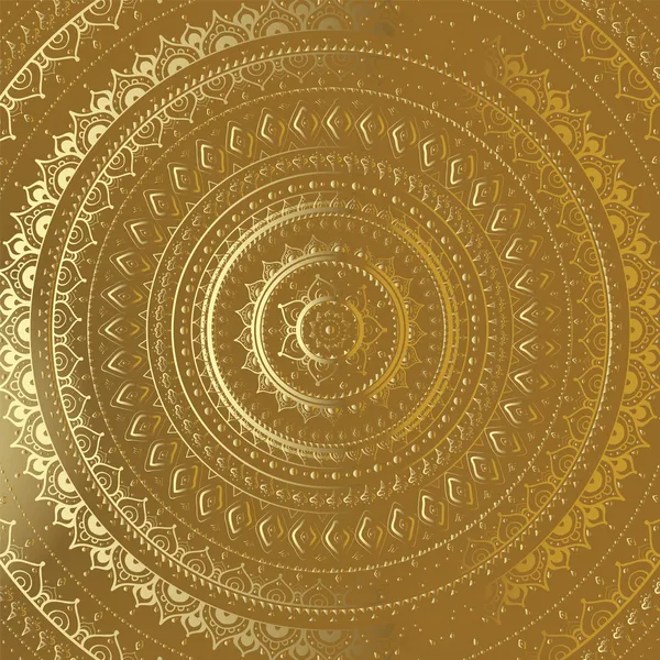Altın mandala. Hint dekoratif desen.