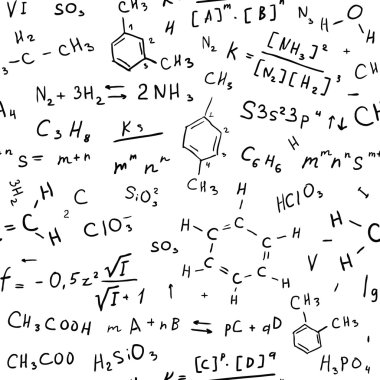 chemie hand tekenen achtergrond