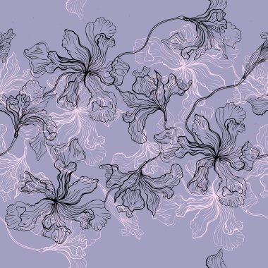 tropikal çiçek background. seamless modeli