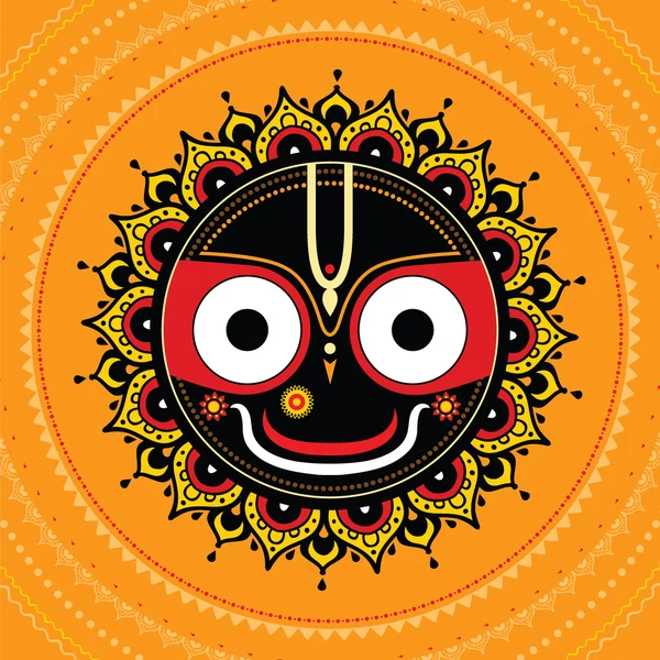 Jagannath. Indian God of the Universe. — Stock Vector