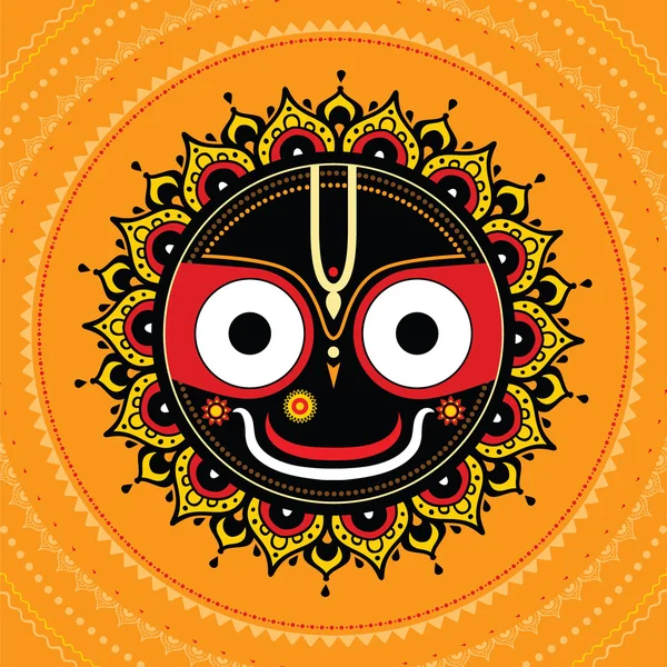 Jagannath. Deus indiano do Universo . — Vetor de Stock