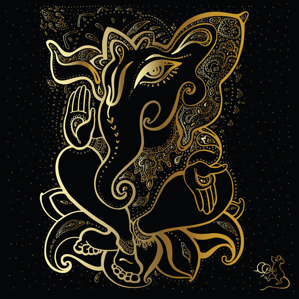 Ganesha Hand drawn illustration.