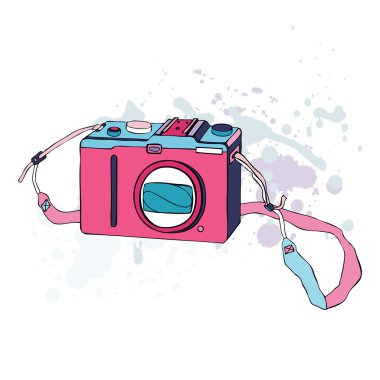 fotoğraf makinesi. vektör çizim.