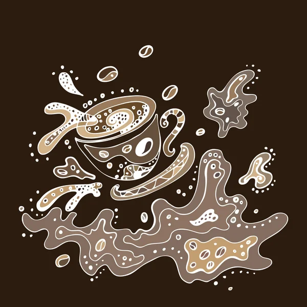 Чашка кофе. — стоковый вектор