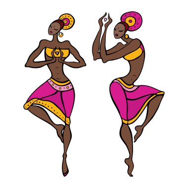 Asyalı güzel dansçı.