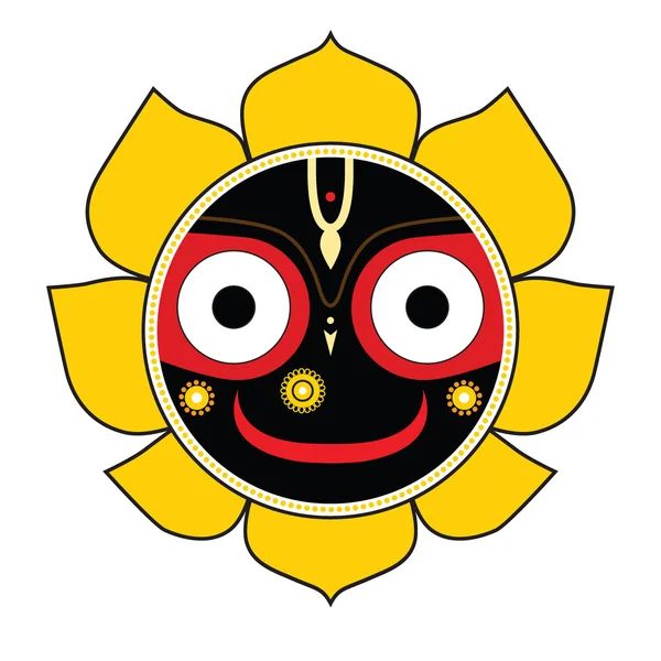 Jagannath. Deus indiano do Universo . — Vetor de Stock