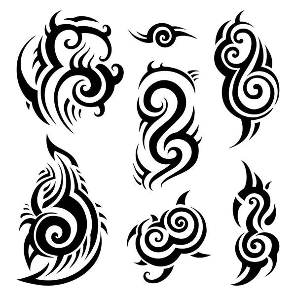 Set tatuaggio tribale . — Vettoriale Stock