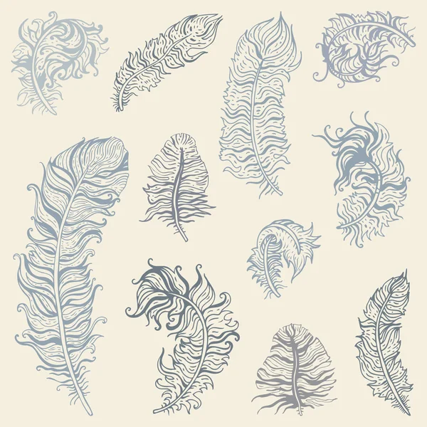 Set de plumas — Vector de stock