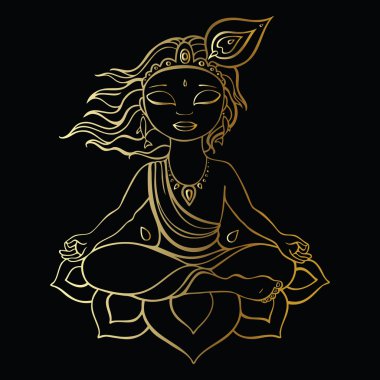 Hindu Tanrı krishna.