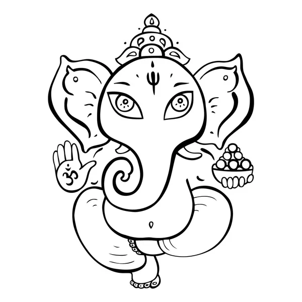 Dios hindú Ganesha . — Archivo Imágenes Vectoriales