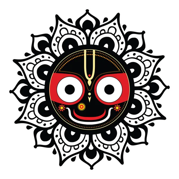 Jagannath. Indian God of the Universe. — Stock Vector
