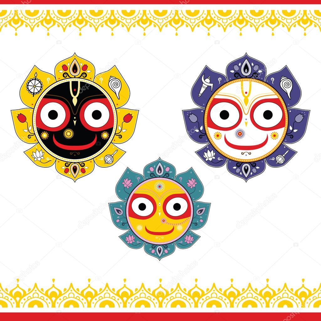 Jagannath. Indian God of the Universe. Stock Vector by ©katyaulitina
