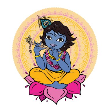 Hindu Tanrı krishna.