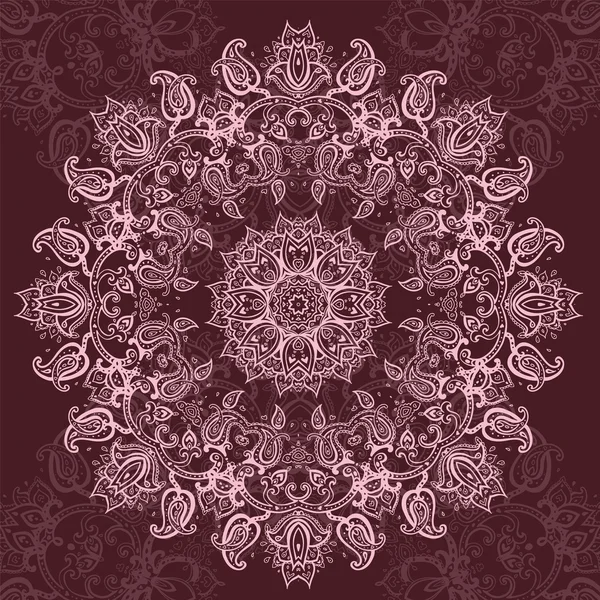 Mandala rosa . — Vettoriale Stock