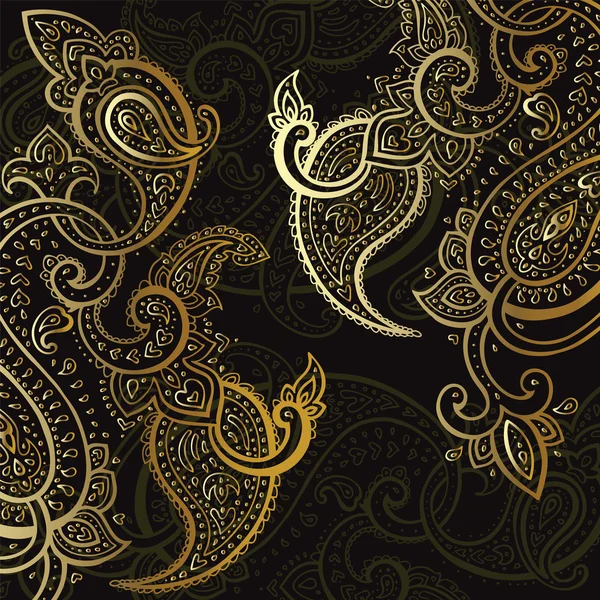 Paisley background. Ornamento desenhado à mão . — Vetor de Stock