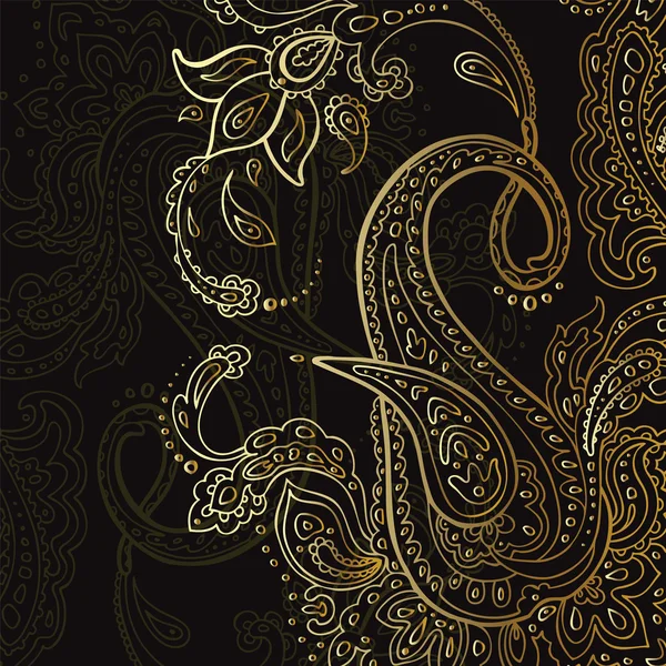 Paisley-Hintergrund. Handgezeichnetes Ornament. — Stockvektor