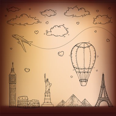 seyahat ve Turizm arka plan.