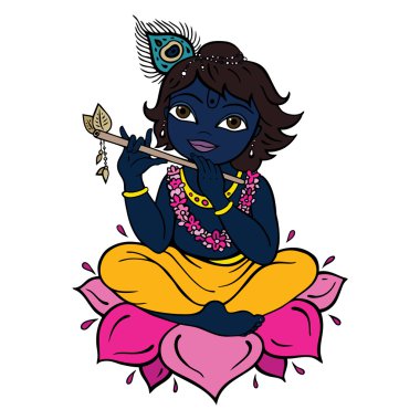 Hindu Tanrı krishna.