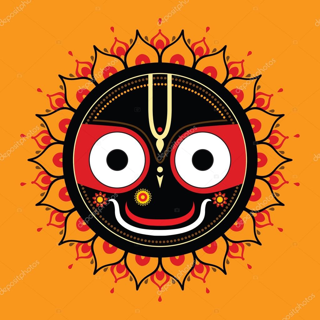 Jagannath. Indian God of the Universe. Stock Illustration by