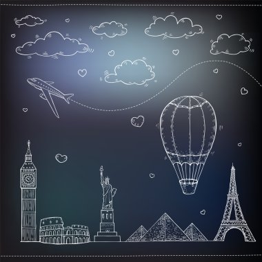 seyahat ve Turizm arka plan.