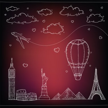 seyahat ve Turizm arka plan.