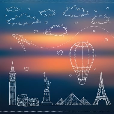 seyahat ve Turizm arka plan.